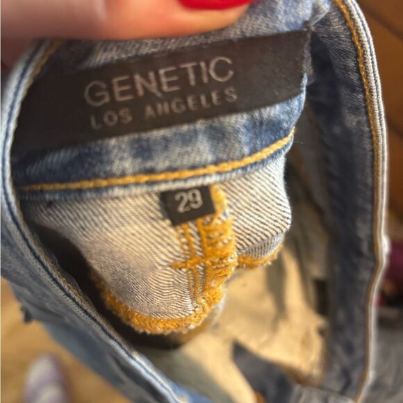 Genetic Denim Women's Light Blue Ripped Skinny Jeans size 29 EUC Y2K - Picture 4 of 4